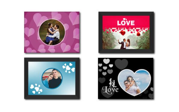 Buy Loving Couple Design Custom Photo Printed Canvas | Own Wall Art Rectangle Paper Frames | Gift For Loves Ones