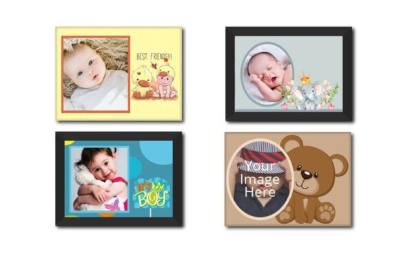 Buy New-Born Baby Custom Photo Printed Canvas | Own Wall Art Rectangle Paper Frames | Gift For Loves Ones