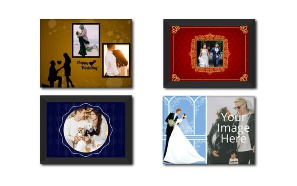 Buy Newly Couple Design Custom Photo Printed Canvas | Own Wall Art Rectangle Paper Frames | Gift For Loves Ones