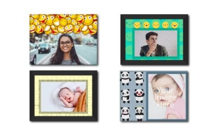 Emojis Design Custom Photo Printed Canvas