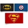 Superhero Design Printed Rectangle Stickers