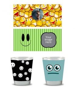 Emoji Design Photo Printed Shot Glasses