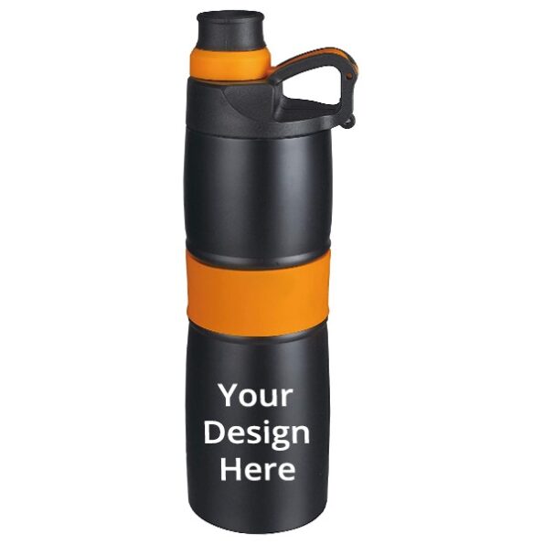 Sipper BBuy Black Customized Signoraware Stainless Steel Vacuum Flask Bottle, 600mlottles21