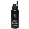 Black Customized Thermos Bottle Double Wall Vacuum