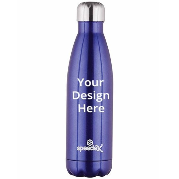 Buy Blue Customized Stainless Steel Thermosteel Vacuum Insulated Flask, 24 Hours Hot and Cold Water Bottle (1 Litre)