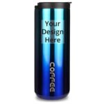 Buy Inferno Blue Customized Vacuum Insulated Hot & Cold Double Wall Thermosteel Travel Mug (500 ml)
