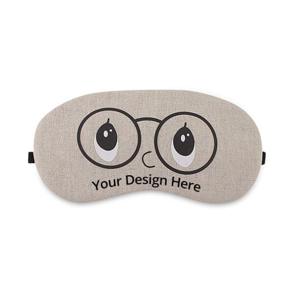 Buy Beige Customized Stretchable Strap Eye Mask | Customized Cooling Gel Insert | Luxury Sleeping Shade Cover