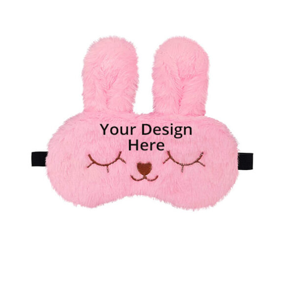 Buy Baby Pink Rabbit Cartoon Soft Silk Eye Mask | Customized Cooling Gel Insert | Luxury Sleeping Shade Cover