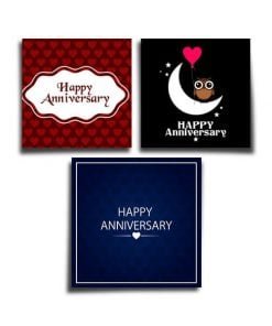 Buy Anniversary Design Printed Square Stickers | Customized Own 3D Kraft Labels | Gift For Loves