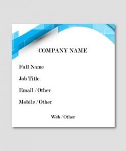 Buy Blue White C Smart Digital Visiting Card | Own Design Square Plain/Blank | Card for Home Office use