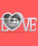 Love Text Printed D Wood Photo Frames