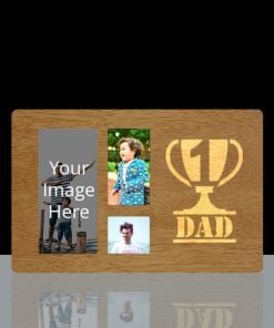Buy Dad Design Hidden Message Wood Photo Frames | Customized Own Photo Printed | Best Gift For Loves Ones
