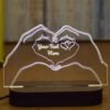 Heart Acrylic D Wood Table Photo Frames