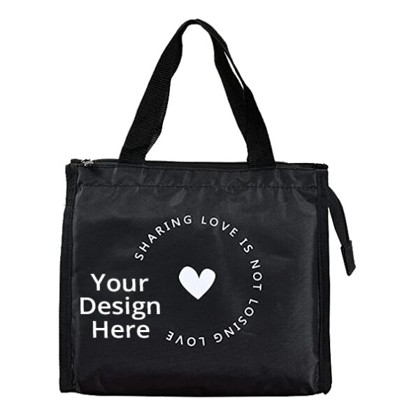 Buy Black C Printed Logo Text Design Lunch Box | Leak Proof Stainless Steel | Insulated Fabric Carry Bag