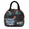 Black Flower Printed Microwave Safe Lunch Box