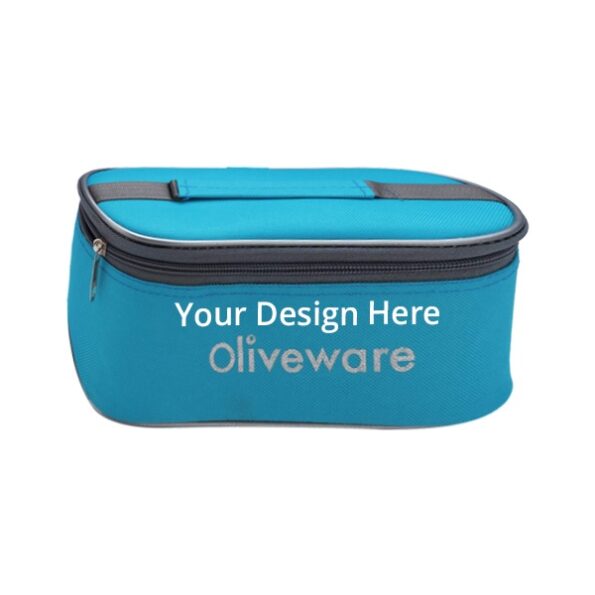 Buy Blue 3 Plastic Set Spoon Fork Lunch Box | Microwave Safe Stainless Steel | Insulated Fabric Carry Bag