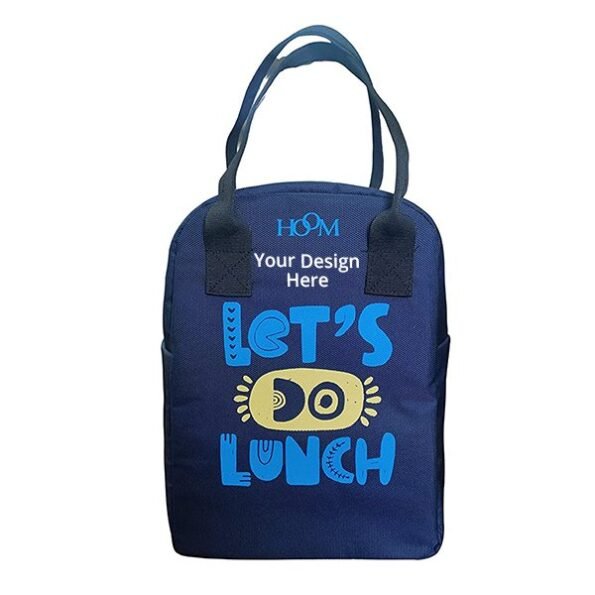 Buy Blue Quote Printed Leak Proof Lunch Box | Microwave Safe Stainless Steel | Insulated Fabric Carry Bag