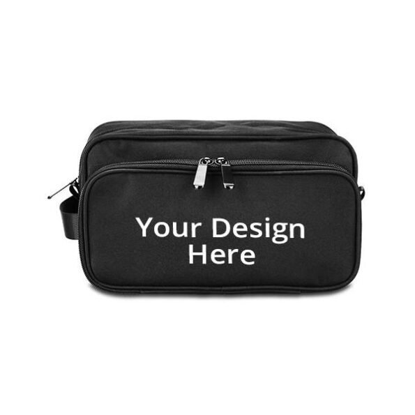 Buy Black Logo Unisex Duffle Side Travel Kit | Custom Trendy Waterproof Leather | Toiletry/ Hanging/ Luggage Tote Bag