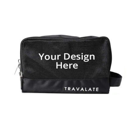 3 Zipper Black Unisex Travel Side Bag