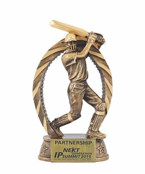 Buy Cricket Best Batsman Wooden Base Gold Cup | Customized Own Engraved Design | Best Award For Competition Tournaments