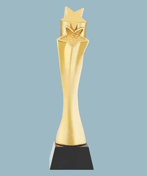 Buy Crystal Resin 3 Star Wooden Base Trophies | Customized Own Engraved Design | Best Award For Competition Tournaments