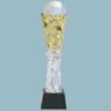 Crystal Globe Wooden Base Gold Trophies Cup
