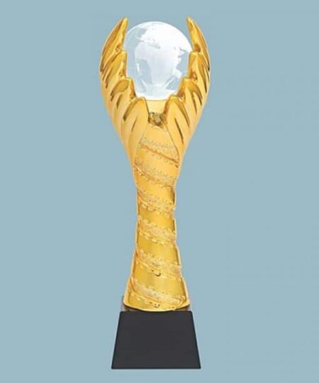 Golden Crystal Resin Wooden Base Trophies