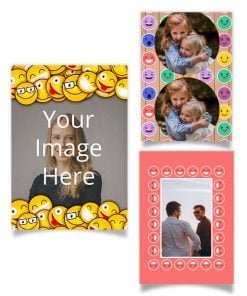 Buy Emoji Design Wall Printing Poster | Custom Portrait A-3/5 Size Paper Frames | Gift For Loves Ones