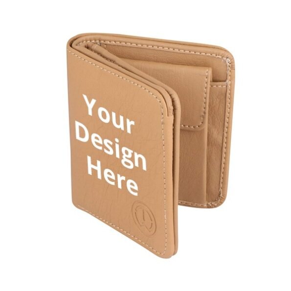 Buy Basic Beige Custom Artificial Charm Wallet | Own Name Photo D RFID | Genuine Leather Wallet For Men