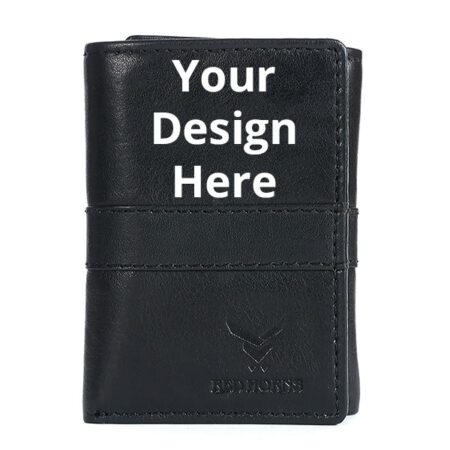 Black Customized Genuine Charm Wallet