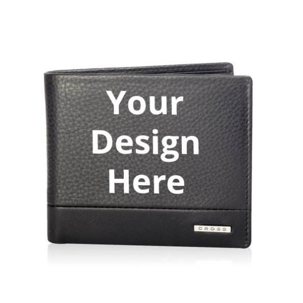 Buy Black Custom Artificial Charm Wallet | Own Name Photo D RFID | Genuine Leather Wallet For Men