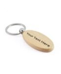 Buy Oval Shape 2 Side Wooden Print Keychain | Own Design Personalized Printed | Key Ring For Car Bike Gifting