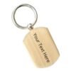 Rectangle D 2 Side Wooden Print Keychain