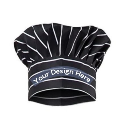 Black Chalk Stripe Custom Chef Hat