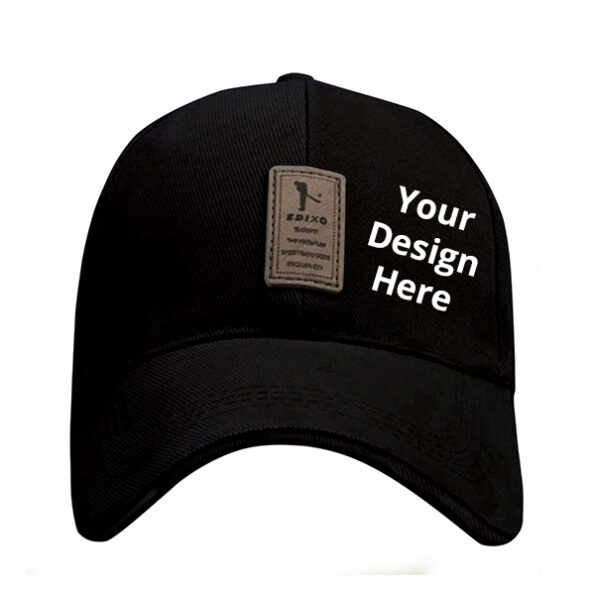 Buy Black Brown Custom Baseball Sports | Printed And Embroidery Design | Adjustable Cotton Cap For Unisex