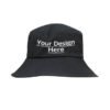 Embroidery Design Black Custom Bucket Hat