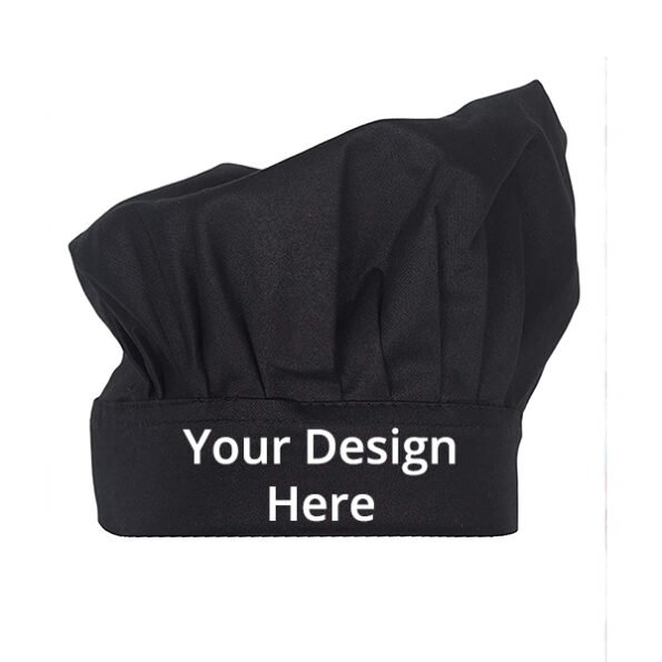 Buy Black Custom Head Cover Hat | Solid Fabric Printed Adjustable | Unisex Cap For Home A Hotel