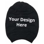 Buy Custom Black Slouchy Cap | Printed And Embroidery Design | Adjustable Cotton For Unisex