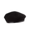 Embroidery Black French Woolen Beret Cap