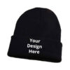 Printed Black Custom Free Size Skull Cap