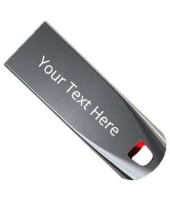 Buy Custom Dark Silver Metal Logo | Name Printing Unique 4-64GB | USB Gift Pen Drive