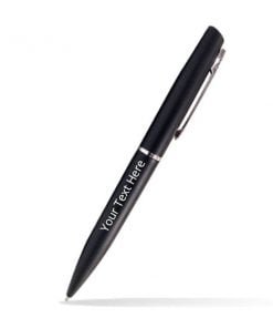 Buy Custom Silver Black Metal Pen | Engraved Name A Design On Body | Gift For Writing Love Ones