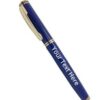 Engraved Design Royal Blue Custom Metal Pen