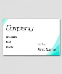 Buy Aqua Green Boarder W Digital Visiting Card | Own Design Rectangle Plain/Blank | Card for Home Office use
