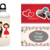 Love D Photo Printed White Sipper Bottle